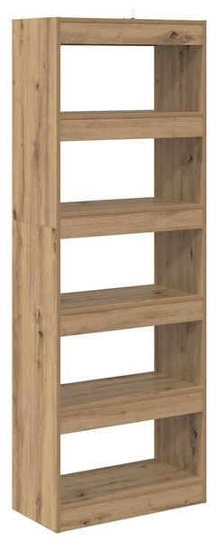 Könyvespolc kézműves tölgy 60 x 30 x 166 cm Faanyag