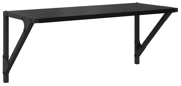 Falpolcok Falra szerelhető 2 db Fekete tölgy 60 x 25 x 25,5 cm
