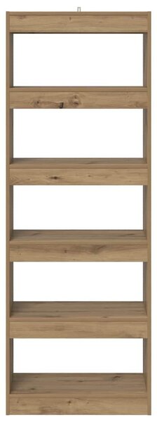 Könyvespolc kézműves tölgy 60 x 30 x 166 cm Faanyag