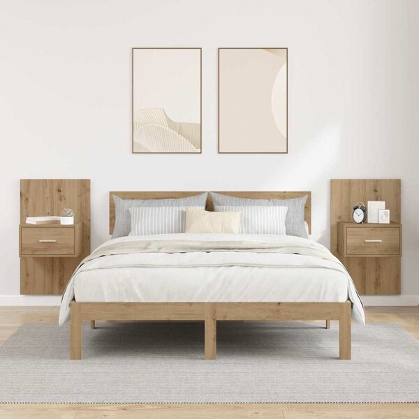 Éjjeliszekrény 2 db Artisan tölgy 50 x 32,5 x 80cm Szerelt Fa