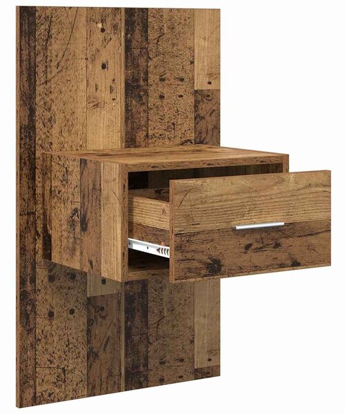 Éjjeliszekrény 2 db Öreg fa 50 x 32,5 x 80cm Szerelt Fa