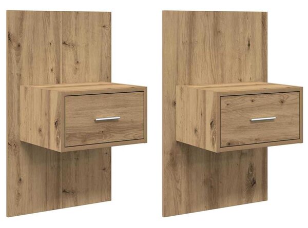 Éjjeliszekrény 2 db Artisan tölgy 50 x 32,5 x 80cm Szerelt Fa
