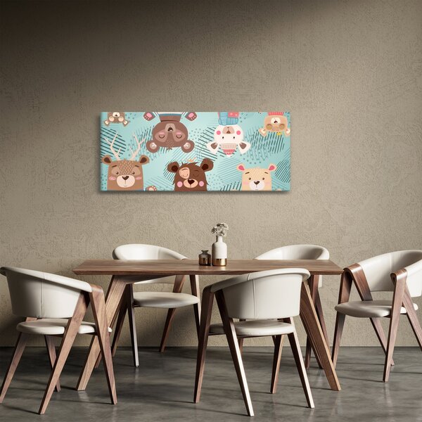 Kép - vidám mackók (120x50 cm)