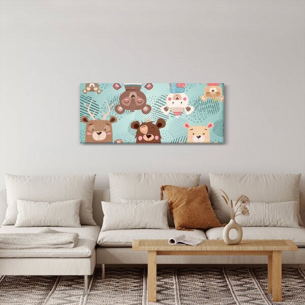 Kép - vidám mackók (120x50 cm)