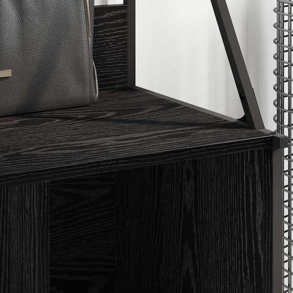 Ruhafogó polcokkal Fekete tölgy 100 x 41 x 184 cm Faanyag