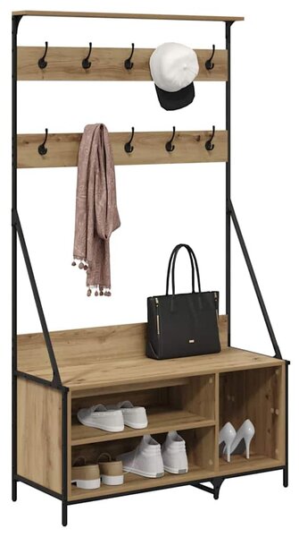 Ruhafogó polcokkal Artisan tölgy 100 x 41 x 184 cm Faanyag