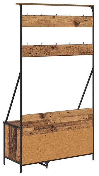 Ruhafogó polcokkal tárolóval Öreg fa 100 x 41 x 184 cm Faanyag