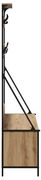 Ruhafogó polcokkal Artisan tölgy 100 x 41 x 184 cm Faanyag