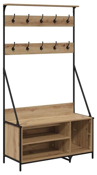 Ruhafogó polcokkal Artisan tölgy 100 x 41 x 184 cm Faanyag