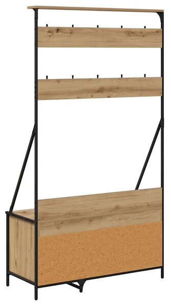 Ruhafogó polcokkal Artisan tölgy 100 x 41 x 184 cm Faanyag