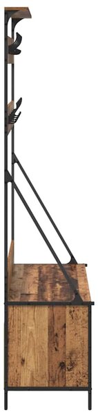 Ruhafogó polcokkal tárolóval Öreg fa 100 x 41 x 184 cm Faanyag