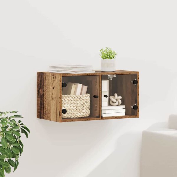 Fali Szekrény Falra szerelhető Öreg fa 68 x 37 x 35 cm Faanyag