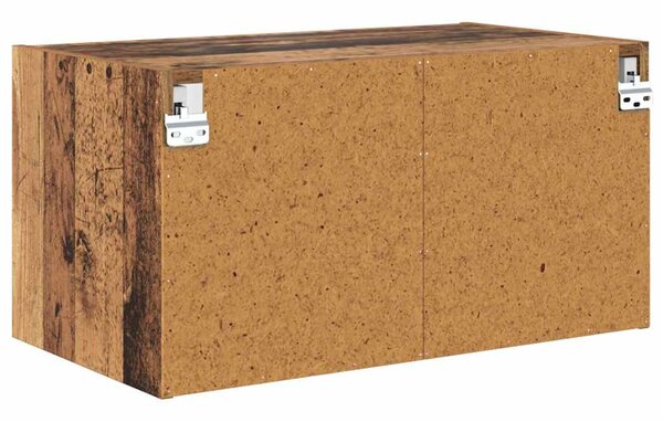 Fali Szekrények 2 pcs Öreg fa 68 x 37 x 35 cm Faanyag