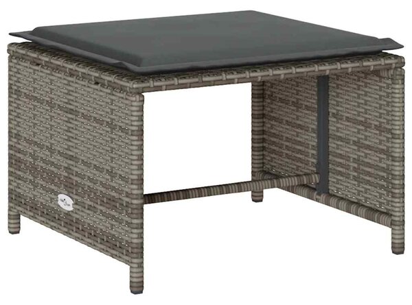 VidaXL 5 részes polyrattan kerti kanapé garnitúra párnákkal stackable