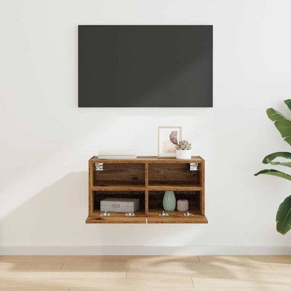 TV Fali Szekrény 60 x 30 x 30 cm Öreg fa Szerelt Fa