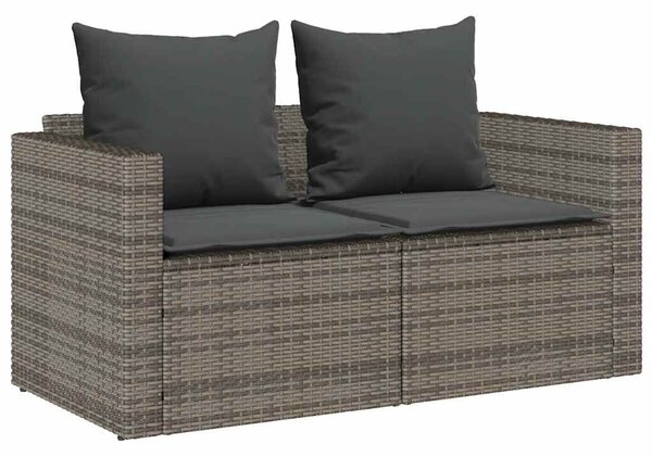 VidaXL 5 részes polyrattan kerti kanapé garnitúra párnákkal stackable