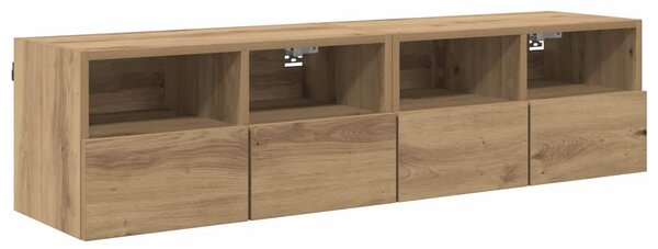 TV Fali Szekrények 2 pcs Artisan tölgy 60 x 30 x 30 cm Faanyag