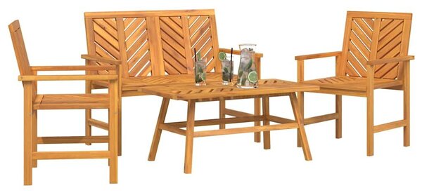 VidaXL Kerti lounge szett 2 pcs Barna Tömör akácfa