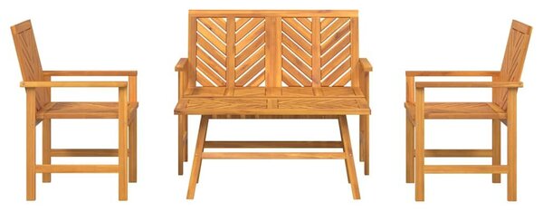 VidaXL Kerti lounge szett 2 pcs Barna Tömör akácfa
