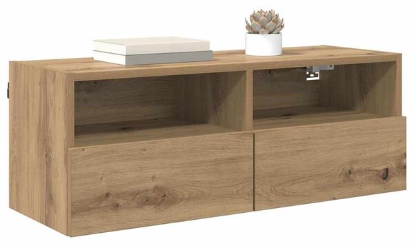 TV Fali Szekrény 80 x 30 x 30 cm Artisan tölgy Szerelt Fa