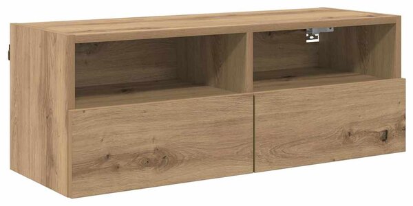 TV Fali Szekrény 80 x 30 x 30 cm Artisan tölgy Szerelt Fa