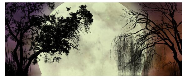 Kép - Telihold a felszín felett (120x50 cm)