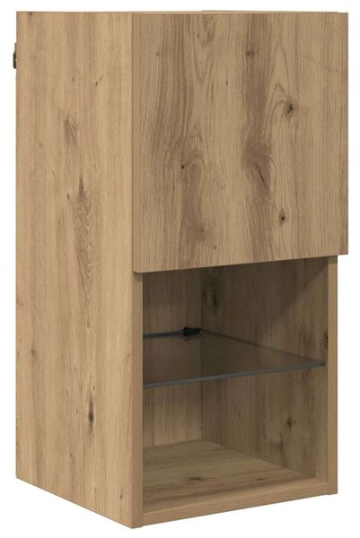 TV Fali Egységek LED-del 6 pcs Artisan tölgy Faanyag