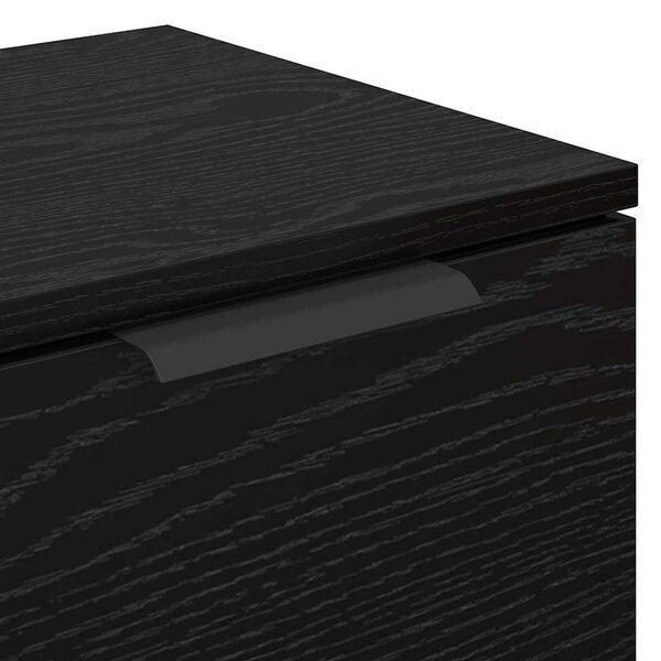 Oldalszekrények 2 pcs Fekete tölgy 60 x 30 x 70 cm Faanyag
