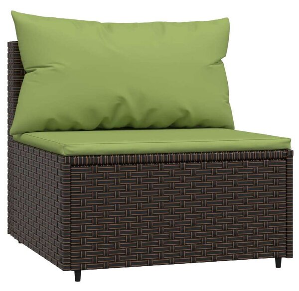 3 részes barna polyrattan kerti ülőgarnitúra párnával