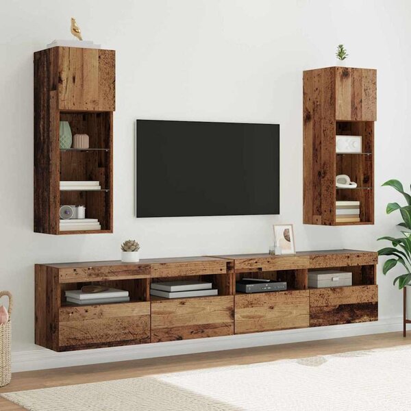 Falsítható TV Szekrény Öreg fa 30,5 x 30 x 90 cm Faanyag