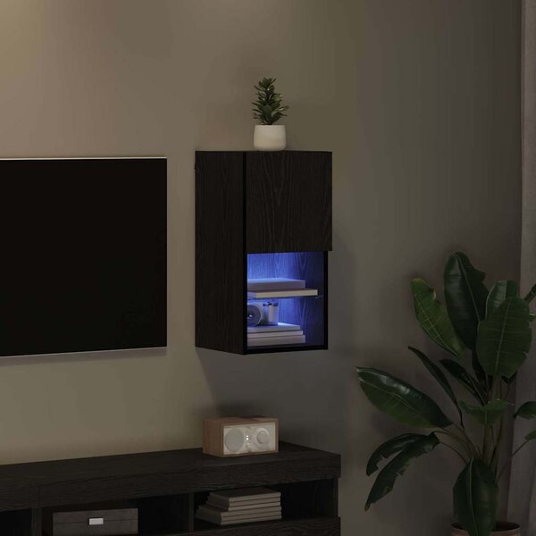 Falsítható TV Szekrény 30,5 x 30 x 60 cm Fekete tölgy