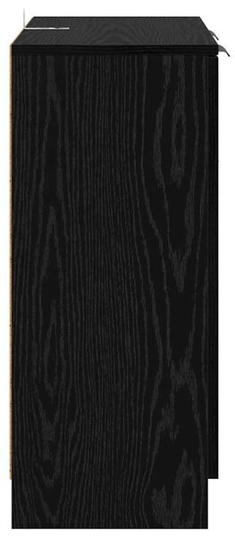 Oldalszekrények 2 pcs Fekete tölgy 60 x 30 x 70 cm Faanyag