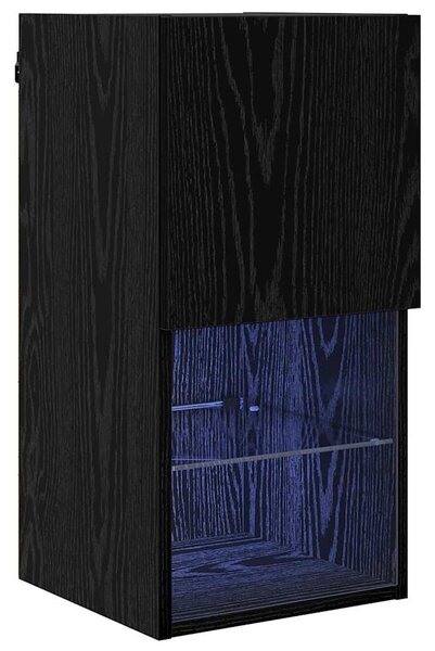 Falsítható TV Szekrény 30,5 x 30 x 60 cm Fekete tölgy