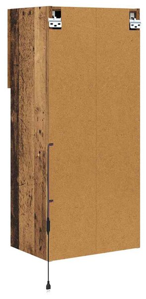 Fali TV szekrények 2 pcs Öreg fa 40,5 x 30 x 90 cm Faanyag