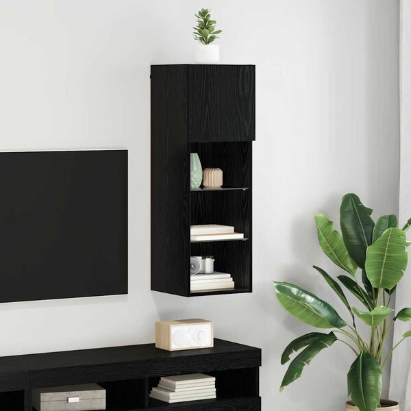 Falsítható TV Szekrény 30,5 x 30 x 90 cm Fekete tölgy