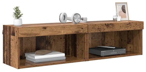 TV szekrények 2 pcs Öreg fa 60 x 30 x 30 cm Faanyag