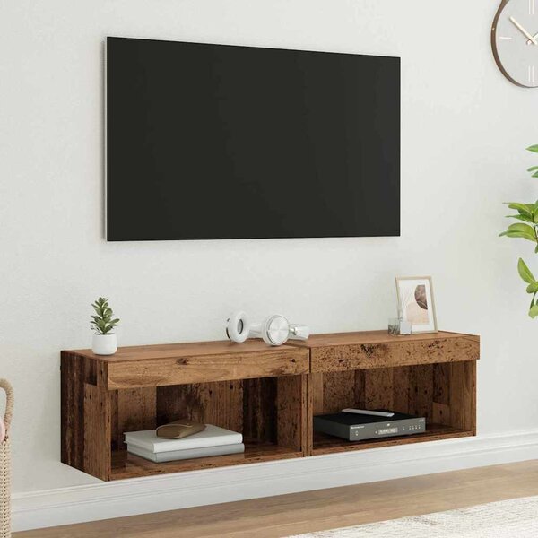 TV szekrények 2 pcs Öreg fa 60 x 30 x 30 cm Faanyag