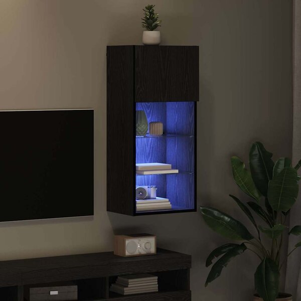 Falsítható TV Szekrény 40,5 x 30 x 90 cm Fekete tölgy