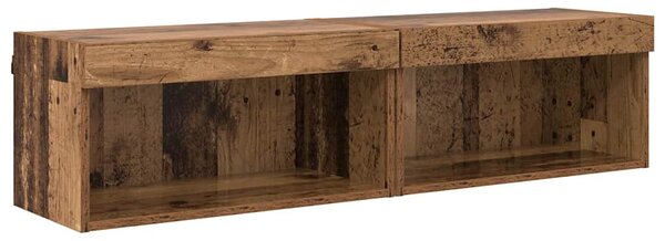 TV szekrények 2 pcs Öreg fa 60 x 30 x 30 cm Faanyag