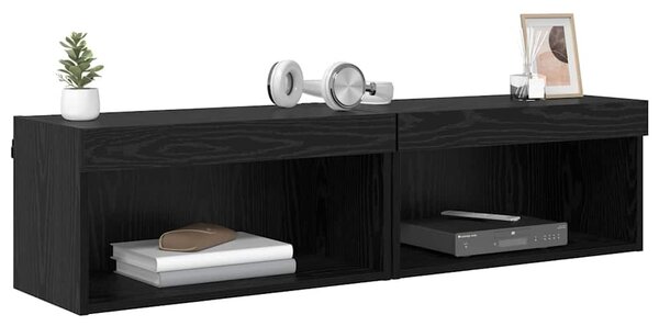 TV szekrény garnitúra 2 pcs Fekete tölgy 60 x 30 x 30 cm