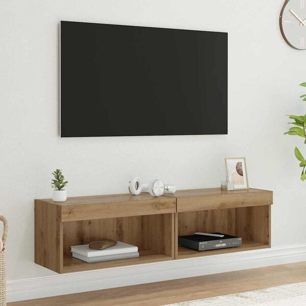 TV szekrények 2 pcs Artisan tölgy 60 x 30 x 30 cm Faanyag