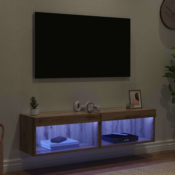 TV szekrények 2 pcs Artisan tölgy 60 x 30 x 30 cm Faanyag
