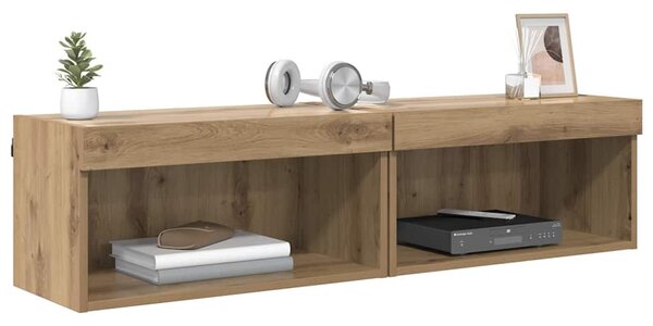TV szekrények 2 pcs Artisan tölgy 60 x 30 x 30 cm Faanyag