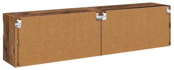 TV Fali Szekrények 2 pcs Öreg fa 80 x 30 x 40 cm Faanyag
