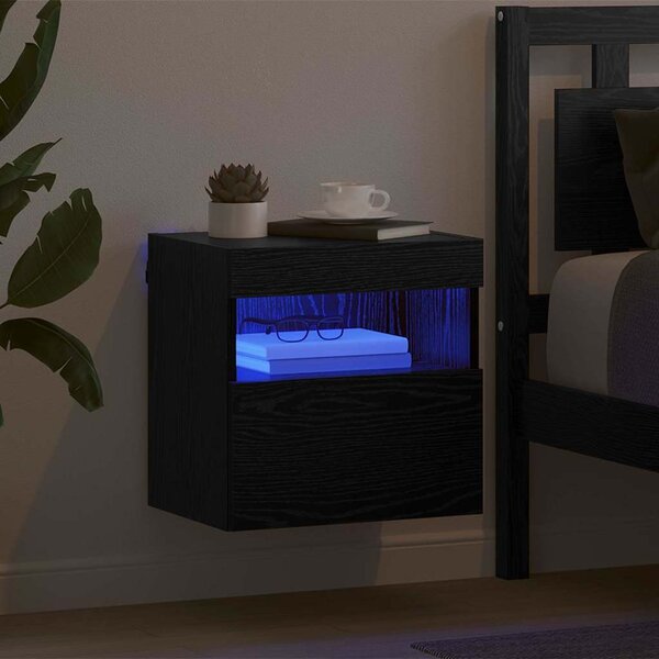 TV Fali Szekrény 40 x 30 x 40 cm Fekete tölgy Szerelt Fa