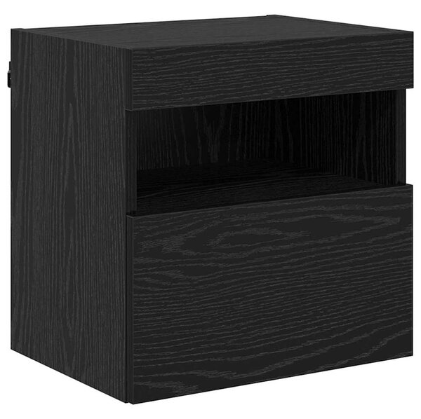 TV Fali Szekrény 40 x 30 x 40 cm Fekete tölgy Szerelt Fa