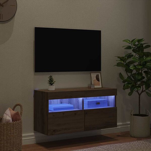 TV Fali Szekrény 80 x 30 x 40 cm Artisan tölgy Faanyag