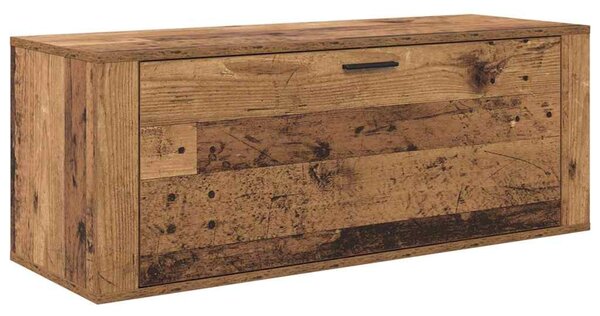 Cipőszekrény polcokkal ajtóval Régi fa 100 x 35 x 38 cm Faanyag