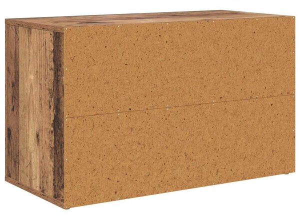 Cipőtartó polcokkal tárolóval Régi fa 75 x 35 x 45 cm Faanyag
