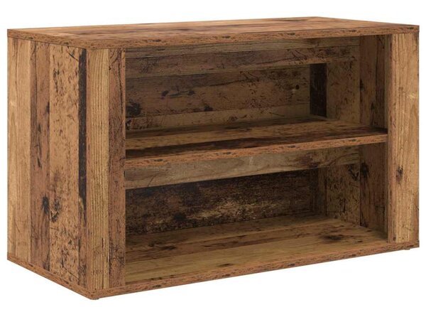 Cipőtartó polcokkal tárolóval Régi fa 75 x 35 x 45 cm Faanyag